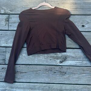 Cute brown workout top